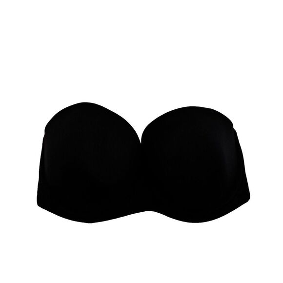 Wacoal Strapless Bra 36DDD Black Nylon Padded Underwire - Picture 1 of 8